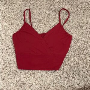 Red Strappy Crop Top